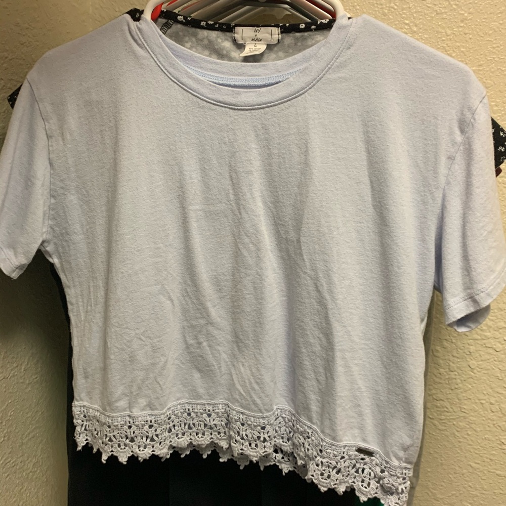 Hollister Light blue crop top